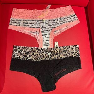 2 Victoria Secret Hiphugger lace underwear